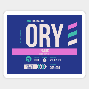 Paris (ORY) Airport Code Baggage Tag Sticker